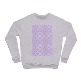 Damask (Lavender & White Pattern) Crewneck Sweatshirt