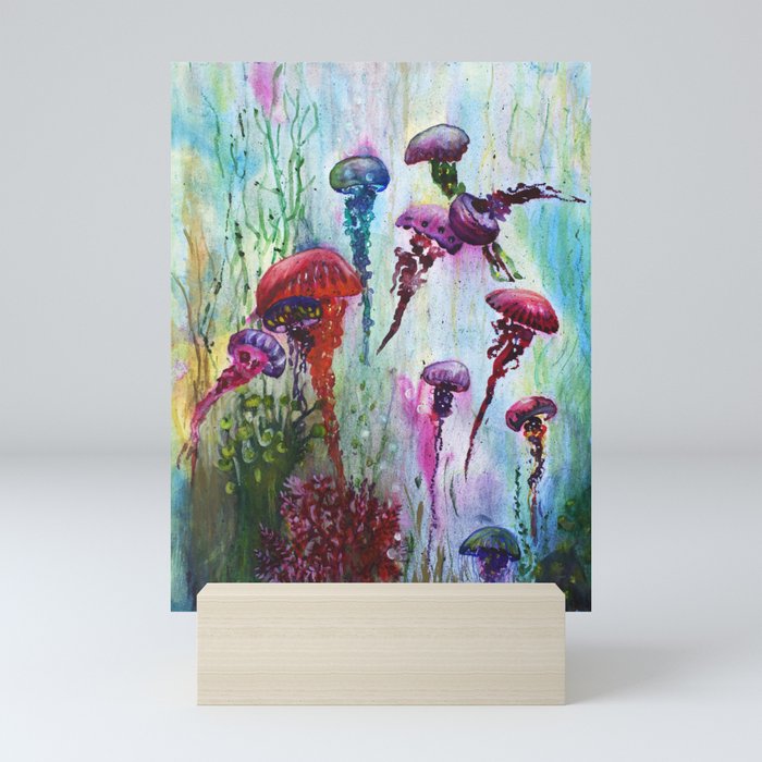jolly jellyfish Mini Art Print