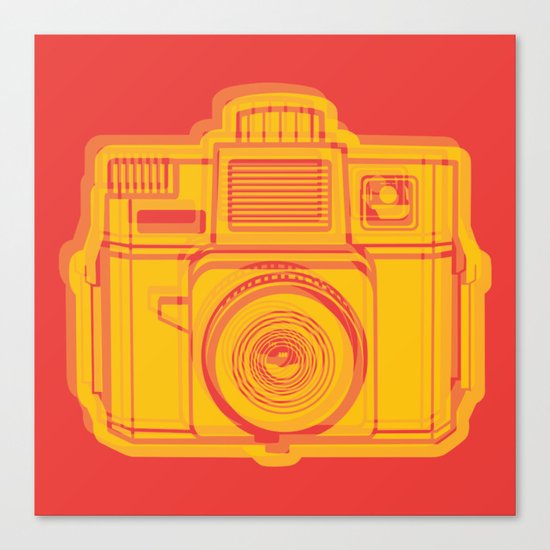 I Still Shoot Film Holga Logo - Reversed Yellow & Red Canvas Print