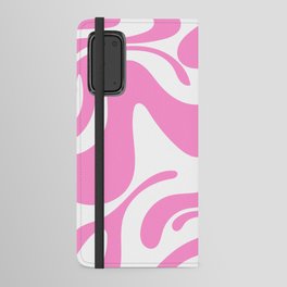 Lava Lamp - 70s Colorful Abstract Minimal Modern Wavy Art Design Pattern in Pink Android Wallet Case