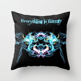 Everything is Energy Blue Throw Pillow