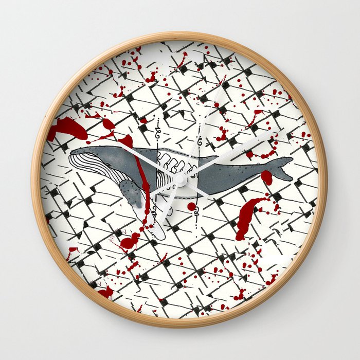 Whale inside and out Wall Clock