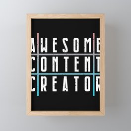 Content Creator Video Producer Influencer Framed Mini Art Print