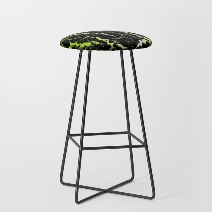 Cracked Space Lava - Lime/White Bar Stool