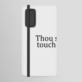 thou shalt not touch my hair Android Wallet Case