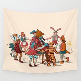 Santa and children Wall Tapestry