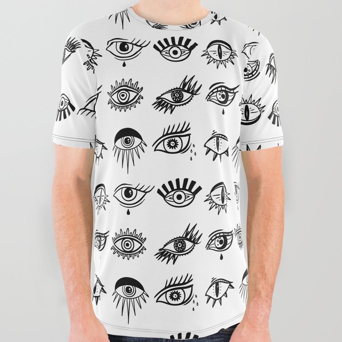 bw eyes All Over Graphic Tee