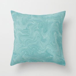 Blue marble texture. Throw Pillow