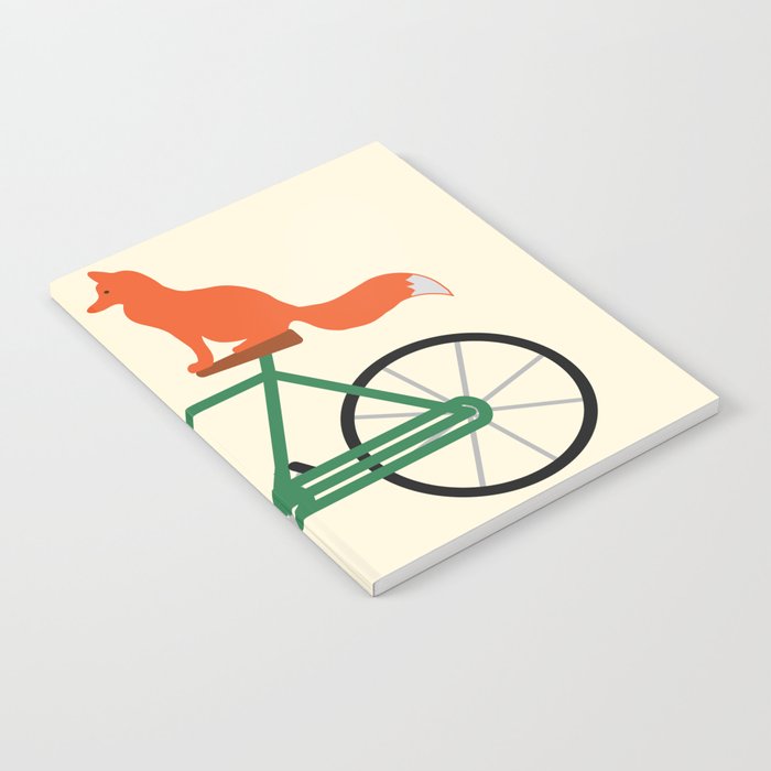 Fox Riding Bike Notebook