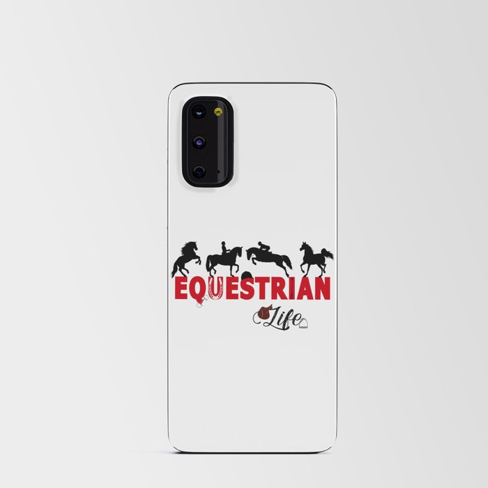 Equestrian Life in Black & Red Android Card Case