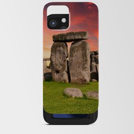 Great Britain Photography - Stonehenge Under The Beautiful Sunset iPhone Card Case