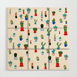 A Garden of Cacti Wood Wall Art