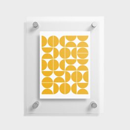 Mid Century Modern Geometric 04 Yellow Floating Acrylic Print