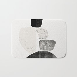 Pile of rocks Bath Mat | Graphicdesign, Black and White, Rocks 