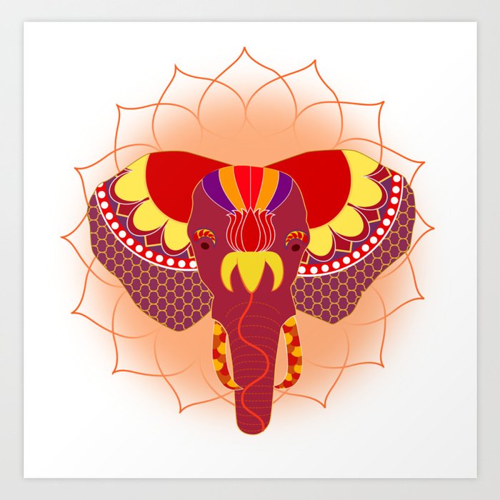 Marrakech Elephant Art Print