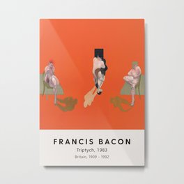 Francis Bacon - Triptych 1983 - Vintage Exhibition Poster, Gallery Print, Museum Print Metal Print | Painting, New York, Self Portrait, Graphicdesign, Francis Bacon, Gallery, Museum Print, Poster, Exhibtion Poster, Francis 