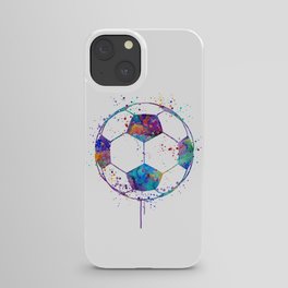Soccer Ball Colorful Watercolor iPhone Case