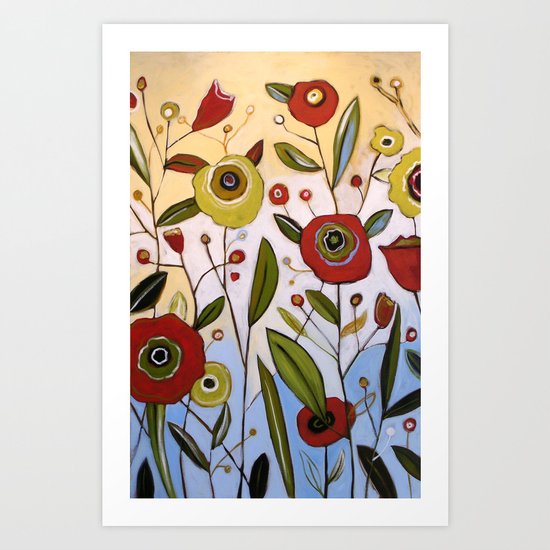 Abstract Floral Art ... FULL OF JOY, by Amy Giacomelli Art Print