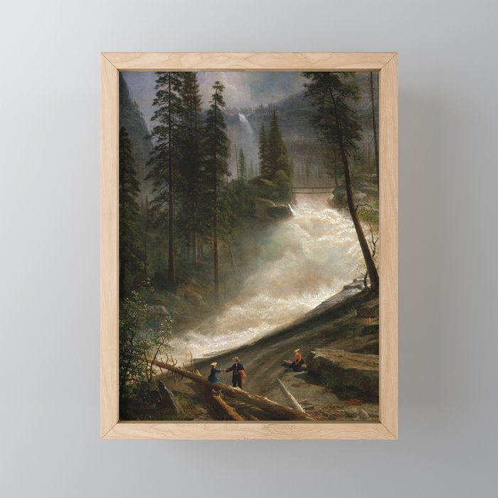 Nevada Falls, Yosemite - Albert Bierstadt Framed Mini Art Print