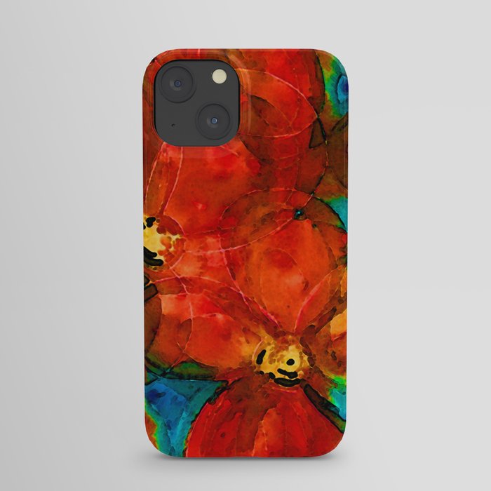 Garden Spirits - Vibrant Red Poppies Flowers By Sharon Cummings iPhone Case