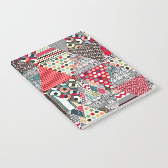London triangle quilt Notebook