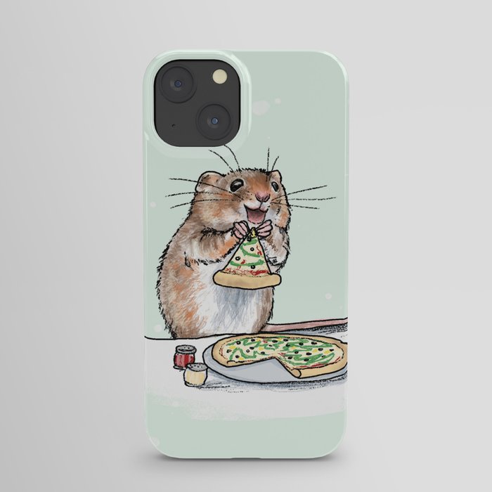 Pizza Mouse, Christmas Edition iPhone Case