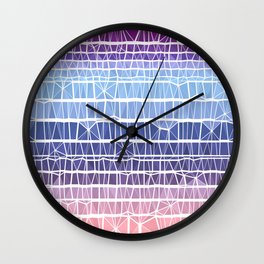 Low Poly Pink, Purple, and Blue Gradient Wall Clock