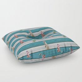 Meercat Beach Stripes Floor Pillow