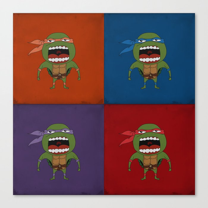 Screaming Turtles Canvas Print