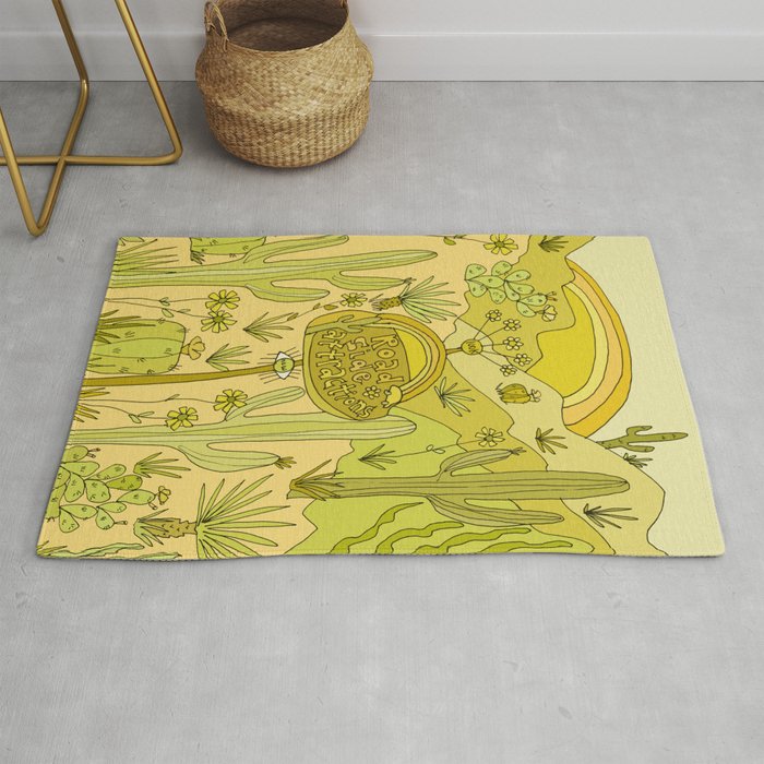 road side attractions // look now // nature in the desert vibes // retro art by surfy birdy Rug