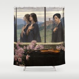  Les Quatre Cordes d'un Violon Four strings violin - Edward Okun Shower Curtain