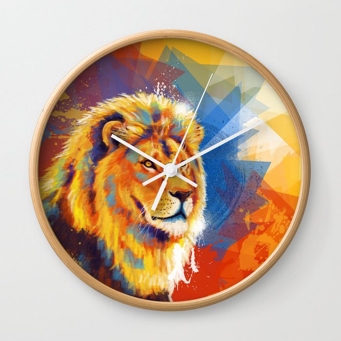 Majesty - Lion portrait Wall Clock
