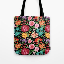 Floral Pattern from Oaxaca by Akbaly Tote Bag