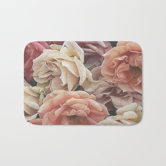 Great Garden Roses,peach Bath Mat