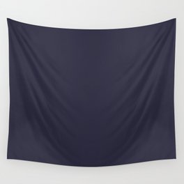 Dark Gray Blue Solid Color Pantone Evening Blue 19-3815 TCX Shades of Black Hues Wall Tapestry