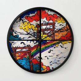 The Love-letters of Iris and Aurora (32x9 Acrylic: Sectional) Wall Clock