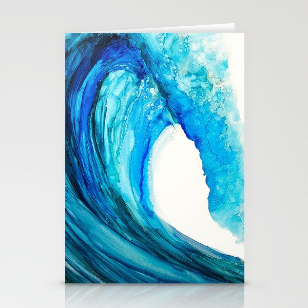Abstract Wave Stationery Cards