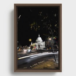 St Paul's Cathedral - Light Trails Framed Canvas