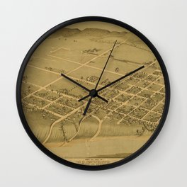 Bastrop Wall Clock | Texas, America, Ink Pen, Maps, Cityplanning, Bastrop, Drawing, Vintage 