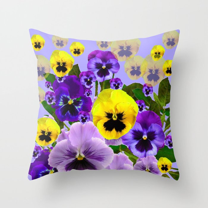 Purple and yellow throw outlet pillows