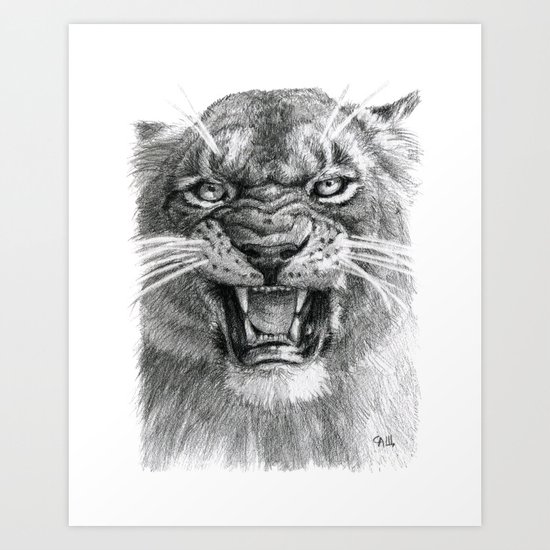 Wicked Lioness 748 Art Print