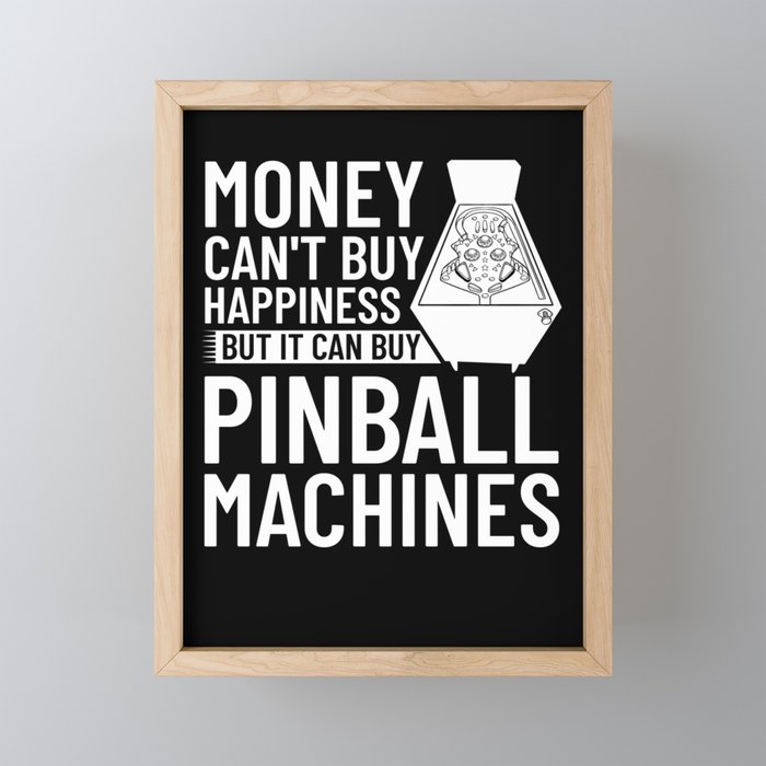 Pinball Machine Game Virtual Player Framed Mini Art Print