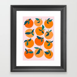 Summer Orange Pattern Framed Art Print