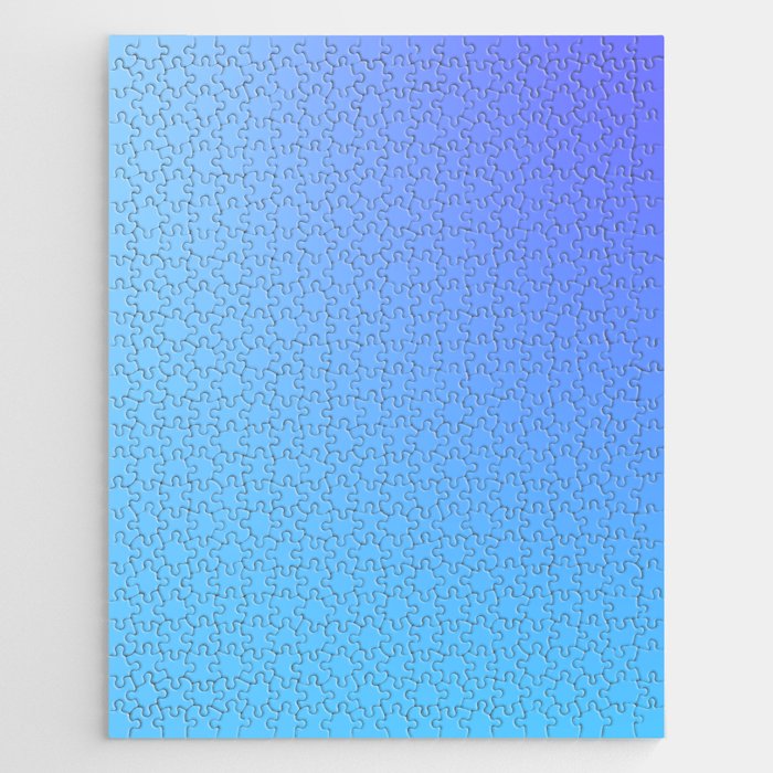 57 Blue Gradient 220506 Aura Ombre Valourine Digital Minimalist Art Jigsaw Puzzle