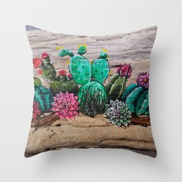 Cactus and Succulents Throw Pillow
