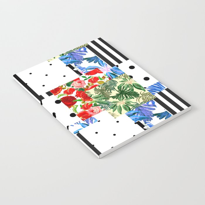 Italian,Sicilian art,patchwork,summer Flowers Notebook