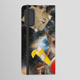 Space Galaxy Tourist Cat Beach Cats Android Wallet Case