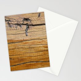 Natural wood background, wood slice and organic texture Stationery Card