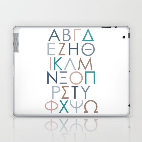 Greek Alphabet Laptop & iPad Skin