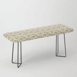 Cherry Blossom green pattern - floral print Bench
